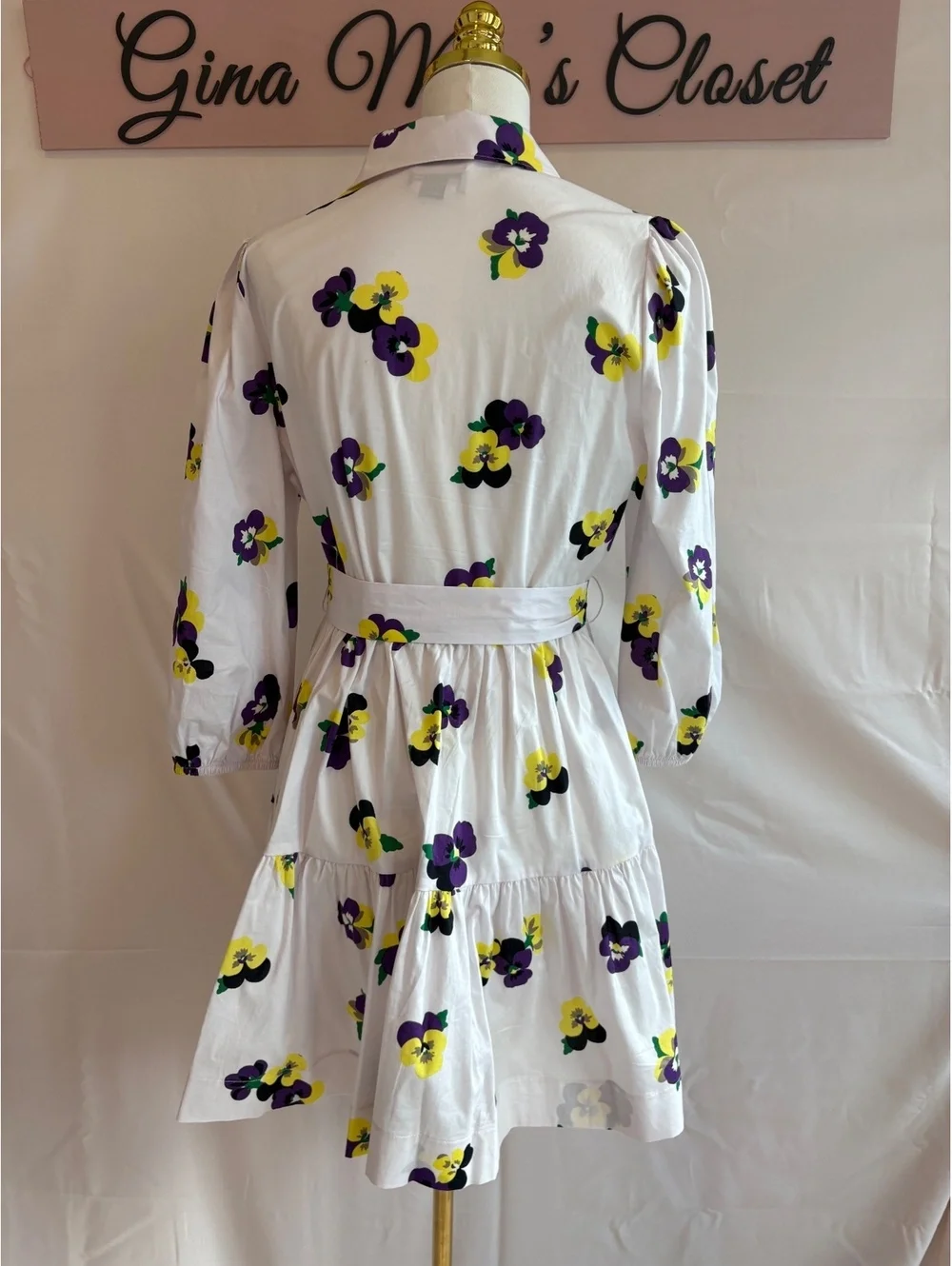 Kate Spade New York Medium Floral Print Shirt Dress with Belt